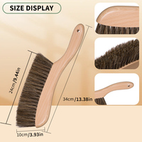 Brosse de nettoyage de vitres Liu Shunda, poils de crin de cheval, manche en bois, écologique, durable, multifonctionnelle, design moderne, vente chaude