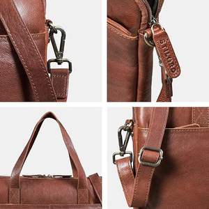 Marrant Business Genuine Leather Women's Eco-Friendly Waterproof Laptop Messenger <b>Briefcase</b> with Zipper Closure - Product Image 3