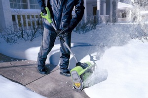 Quitanieves de Jardín, Pala Quitanieves Eléctrica de 12 Pulgadas, Máquina Quitanieves con Ruedas - Product Image 6