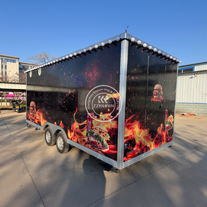 Chariot de nourriture de caravane de casse-croûte de café d'acier inoxydable d'OEM à vendre la remorque colorée de conteneur de camion de nourriture - Product Image 2