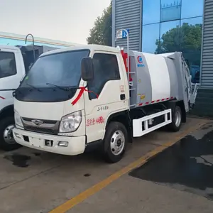 Fabrika iyi fiyat 3000L 4000L 5000L küçük kompaktör çöp atık çöp toplayıcı kamyon