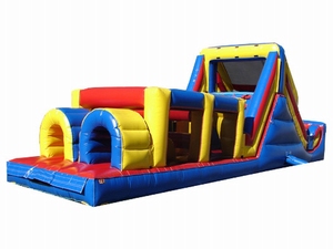 Juegos deportivos gigantes para adultos al aire libre comercial carrera de agua inflable carrera de obstáculos tobogán carrera de obstáculos inflable - Product Image 2