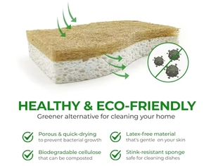 Esponja de Luffa Natural para Lavar Platos, Esponja de Celulosa Ecológica para Cocina, Esponja de Madera Natural - Product Image 4