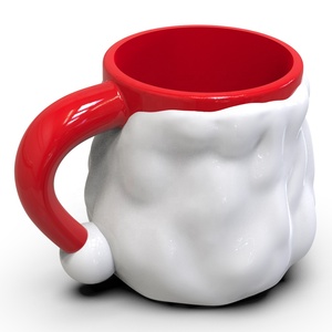Tasses à café en porcelaine 3D personnalisées pour les fêtes, vente en gros, tasses à lait créatives en céramique, mignonnes, dessin animé, Noël, <span class=keywords><strong>homme</strong></span> <span class=keywords><strong>africain</strong></span> noir, Père Noël - Product Image 6