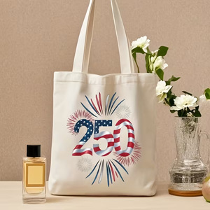 กระเป๋าผ้ารูดเชือก USA Stars ลายธงชาติอเมริกัน วันชาติอเมริกา 4 <span class=keywords><strong>กรกฎาคม</strong></span> ลายดอกไม้ไฟ กระเป๋าสะพายไหล่ กระเป๋าผ้าแคนวาสวันชาติอเมริกันครบรอบ 250 ปี - Product Image 1