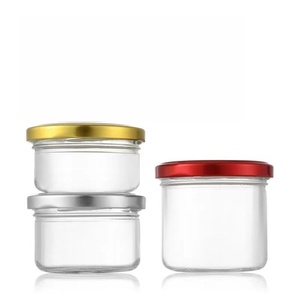 70 ~ 380ml lọ thủy tinh thẳng với nắp vặn kim loại cho mứt nhãn tùy chỉnh để lưu trữ thực phẩm - Product Image 1