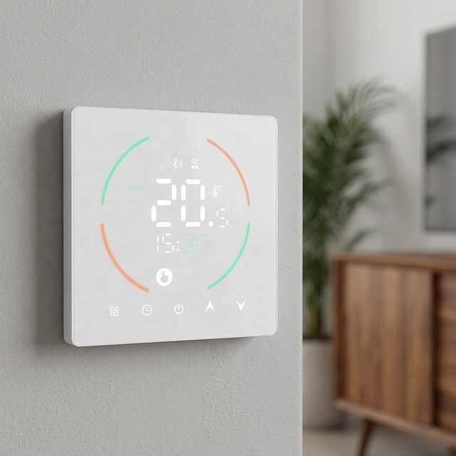 AC 90-240V Digital Thermostat, 3A Boiler/16A Electric Floor Heating Thermostat with NTC Sensor, Support Alexa/Google Home