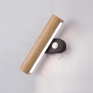Interior Decoration Wall Lamps Wood Body Acrylic Lampshade Rotatable Bedroom Reading Wall <strong>Sconce</strong> <strong>Lights</strong> LED With Switch - Product Image 6
