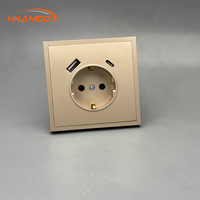 Nouvel Arrivage Interrupteur Mural Élégant 1 Gang 1 Voie 2 Voies avec Grand Panneau Coloré 250V 10A pour Standard Européen