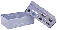Kotak Pembagi VGA 4 Port Kustom CAratar, Duplikator Distribusi Video dengan Cetakan Khusus untuk 1 PC ke Beberapa Monitor Proyektor