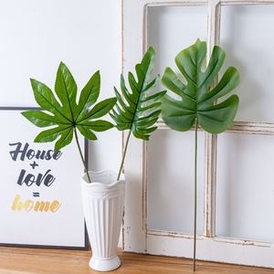 Palma árbol de plástico <span class=keywords><strong>Artificial</strong></span> planta Tropical de Monstera hojas de color verde para la habitación - Product Image 2