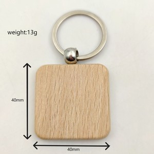 Benutzer definierte Holz Schlüssel bund Laser gravur Logo Blank Schlüssel bund Werbe Souvenir Geschenk Naturholz Schlüssel ring Großhandel Günstige