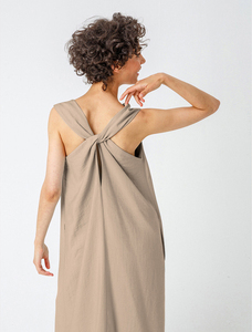 Produttore personalizzato donna Casual Maxi abito in cotone di lino senza maniche supporto personalizzato <span class=keywords><strong>50</strong></span> colori per la scelta del vestito di abbigliamento in lino - Product Image 6
