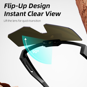 <span class=keywords><strong>Gafas</strong></span> <span class=keywords><strong>de</strong></span> Sol Deportivas <span class=keywords><strong>Polarizadas</strong></span> con Diseño Abatible, Montura TR90, Lentes <span class=keywords><strong>de</strong></span> PC con Protección UV400, Ligeras, para Ciclismo, Running y Actividades al Aire Libre - Product Image 3