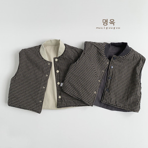 <span class=keywords><strong>Chaleco</strong></span> Reversible para Bebé, Nuevo Modelo 2025, Invierno, Nuevo Diseño a Cuadros para Niños y Niñas, <span class=keywords><strong>Chaleco</strong></span> Abrigado para Niños Pequeños, Estilo Coreano, Prendas Superiores para Niños - Product Image 2