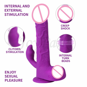 Drahtlose Fernbedienung Dildo massage Sexspielzeug 360 Grad rotierende Teleskop-Vibrations simulation Weibliche Mastur batoren Kondom - Product Image 2