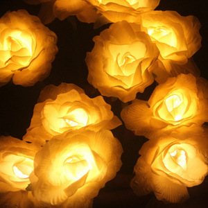 Led Simulation <b>Rose</b> Flower Lawn <b>Lights</b> Battery Powered Water Resistant Outdoor Garden Decoration - Product Image 2