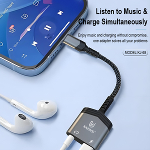 Adaptateur audio Type-C 2-en-1 de haute qualité pour <span class=keywords><strong>iPhone</strong></span> 3,5 mm Musique & Adaptateur de charge rapide 60W pour téléphones mobiles KAXINSI KJ-68 - Product Image 5