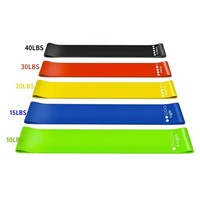 Bandes de résistance en TPE BOGA Friendly pour l'entraînement en force, 5-30 lb, avec sac de transport, durables