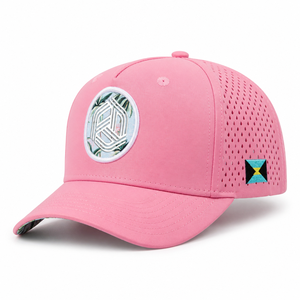 Casquette de baseball personnalisée découpée au laser et perforée, avec logo brodé à la main, 100% polyester, style vintage ethnique, unisexe, imperméable <span class=keywords><strong>KASO</strong></span> - Product Image 1