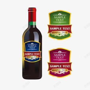 Custom Sticker Private Label Textured PVC Leather <strong>Embossed</strong> <strong>Paper</strong> UV Red Wine Label Printing - Product Image 3