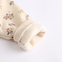 Combinaison à capuche à imprimé floral pour bébé fille, tenue pour nouveau-né, automne-hiver