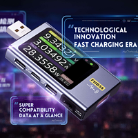 FNIRSI FNB58 Testeur USB Voltmètre Ampèremètre Déclencheur PD QC Compteur de puissance Test de capacité et d'ondulation 4-28V 7A Type-C Prise en charge de l'application