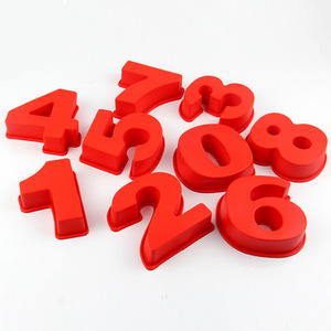 Moldes <span class=keywords><strong>de</strong></span> silicona para decoración <span class=keywords><strong>de</strong></span> pasteles, moldes pequeños <span class=keywords><strong>de</strong></span> 4 pulgadas para pastel con número, gelatina, Chocolate, bandejas para dulces y muffins, 9 piezas - Product Image 5