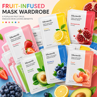 Masker Esens Kolagen Buah 25g Lemon Stroberi Delima Blueberry Alpukat Persik Melembapkan Mencerahkan Mengencangkan Masker Lembaran