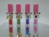 Gloss à lèvres hydratant transparent enrichi en vitamine E, imperméable, à deux tons dégradés, en forme de nœud papillon, effet repulpant