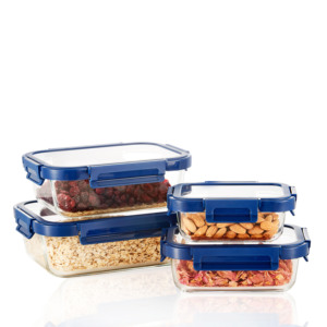 Glass Container Glassglassglass LINUO 2800ml Large Airtight High Borosilicate Glass Food Storage Container Glass Food Container With Glass Lid