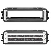 Boîtier d'expédition de vol de serveur Mobile en matériau PE dur moulé par soufflage du fabricant chinois 2U 3U 4U 6UShock Mount Rack Case en plastique