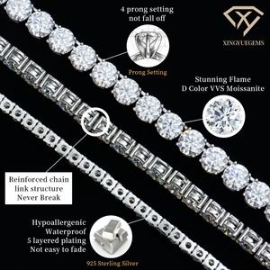 Bracelet Tennis en Argent Sterling 925 avec Moissanite de Qualité VVS, Bijoux Classiques, Chaîne de Moissanite de 2 à 6 mm, Cadeau, 6 à 8 Pouces - Product Image 6