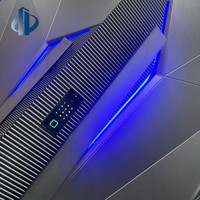 Porte d'entrée en métal de style mécanique moderne, porte de villa intelligente en aluminium moulé gravé sur mesure, porte d'entrée de luxe en métal pour maison