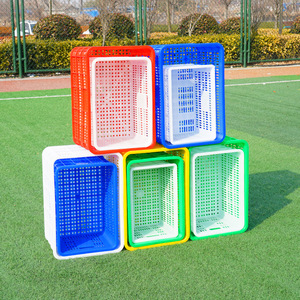 Plastic Crates 525x360x300mm <b>Stackable</b> Mesh Turnover Boxes For Fruit Vegetable Storage And Transport Shandong Made - Product Image 1