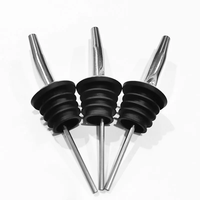 Accessoires de bar en acier inoxydable : Verseur rapide pour bouteille de liqueur 12 oz et bouchon hermétique pour vin, pour un mélange efficace