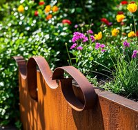 Bordure de jardin en acier corten de style vintage pour articles de jardinage