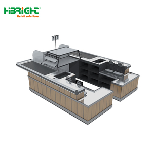 Comptoirs de caisse de supermarché modernes en bois de haute qualité Highbright 2026 pour magasins d'alimentation - Product Image 4