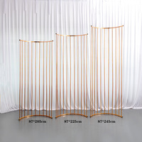 Arche de mariage en métal doré et support de toile de fond en fer pour événements de mariage - Vente en gros YN
