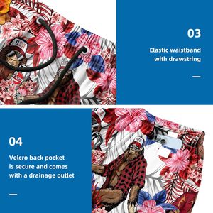 Trajes de Baño Personalizados para Hombre, Shorts de Baño de Secado Rápido con Forro de Malla, Shorts de Playa Transpirables para Surf - Product Image 3