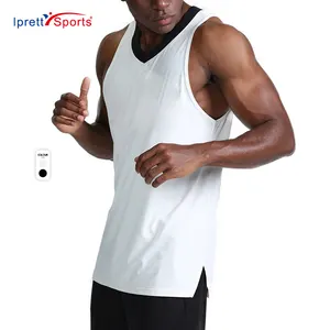 Nefes egzersiz düz erkek Tank üstleri vücut geliştirme kas yelek erkek kolsuz spor T Shirt