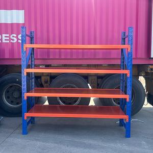 מדפי מתכת 2000X600x2000 מ\\\"מ, מדף אחסון 4 שכבות, קורות פלדה, ציפוי אבקה, קיבולת 200 ק\\\"ג, הרכבה קלה, עומס בינוני - Product Image 3