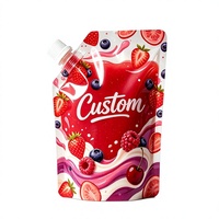 Pochette souple personnalisée avec bec verseur, sans BPA, de qualité alimentaire, étanche, réutilisable, haute barrière, pour smoothies, jus et boissons
