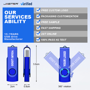 Chiavetta USB Girevole Personalizzabile con Logo Gratuito, Memoria Flash 4GB 8GB 16GB 32GB 64GB 128GB, Pendrive per Regali - Product Image 3