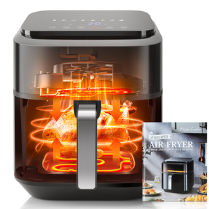 6.5L เทย์เลอร์ swoden 1800W ความร้อนคู่, 8โปรแกรมแผงสัมผัสโลหะตกแต่งภายในรวมถึงหนังสือสูตรทางกายภาพเครื่องทอดอากาศ - Product Image 1