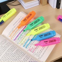 Stylos marqueurs à encre à séchage rapide Foska 6 couleurs pastel assorties stylo marqueur à pointe biseautée avec deux largeurs de ligne 1mm ou 5mm