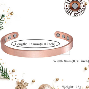 Fashion Pure Copper Magnetic <strong>Bracelet</strong> Arthritis Pain Relief Healing Open Cuff <strong>Bangle</strong> Magnetic Therapy <strong>Bracelet</strong> for Women Men - Product Image 6