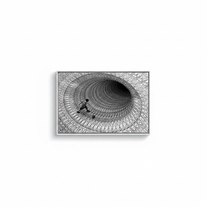 Abstract Optical Illusion Printed <b>Canvas</b> - Elegant Wall Decor,WHITE <b>FRAMED</b> <b>CANVAS</b> - Product Image 2