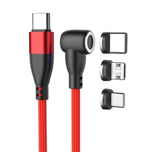 Cavo di ricarica magnetico tipo C a 90 gradi | 3 in 1 L cavo dati a forma compatibile con <span class=keywords><strong>Micro</strong></span> <span class=keywords><strong>USB</strong></span> tipo C Android <span class=keywords><strong>iPhone</strong></span> - Product Image 1