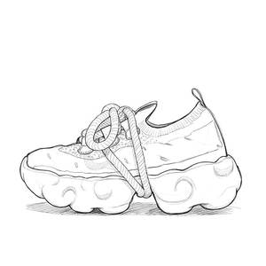 Xinzirain Baskets de sport décontractées à lacets, multi-panneaux, avec logo personnalisé, antidérapantes, à semelle épaisse et confortable, style Cloud - Product Image 1